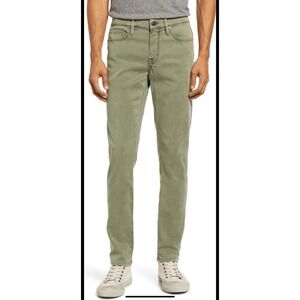 FRAME L'Homme Mens Slim Jeans 31 Washed Military Green Stretch‎ Lyocell